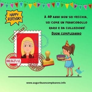 Auguri 40 Anni da scaricare e condividere GRATIS